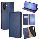 For Samsung Galaxy A36 5G Gloss Oil Solid Color Magnetic Leather Phone Case(Blue)