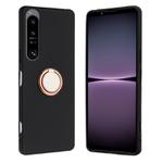 For Sony Xperia 1 IV Matte Ring Holder TPU Phone Case(Rose Gold)
