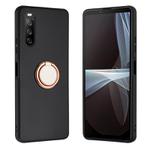 For Sony Xperia 10 IV Matte Ring Holder TPU Phone Case(Rose Gold)