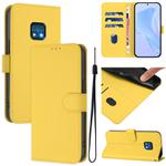 For Nokia XR20 Skin Feel Solid Color Leather Phone Case with Lanyard(Lemon Yellow)