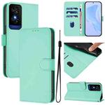 For TCL 50 5G / 50 XE NxtPaper 5G Skin Feel Solid Color Leather Phone Case with Lanyard(Mint Green)