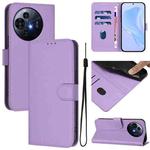 For TCL 50 Pro NxtPaper Skin Feel Solid Color Leather Phone Case with Lanyard(Lavender Purple)