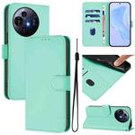 For TCL 50 Pro NxtPaper Skin Feel Solid Color Leather Phone Case with Lanyard(Mint Green)