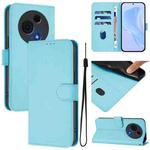For TCL 60 NxtPaper Skin Feel Solid Color Leather Phone Case with Lanyard(Sky Blue)