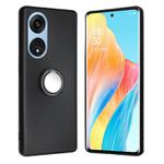 For OPPO A1 Pro / Reno8 T 5G Matte Ring Holder TPU Phone Case(Black)
