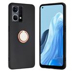 For OPPO Reno8 4G / Reno8 Lite / Reno7 Matte Ring Holder TPU Phone Case(Rose Gold)