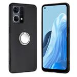 For OPPO Reno8 4G / Reno8 Lite / Reno7 Matte Ring Holder TPU Phone Case(Silver)