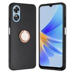 For OPPO Reno8 T 4G Matte Ring Holder TPU Phone Case(Rose Gold)