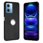 For Redmi Note 12 5G / Xiaomi Poco X5 Matte Ring Holder TPU Phone Case(Black)