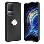 For Xiaomi 12T Matte Ring Holder TPU Phone Case(Black)
