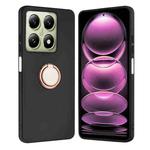 For Xiaomi 14T Matte Ring Holder TPU Phone Case(Rose Gold)