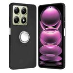 For Xiaomi 14T Matte Ring Holder TPU Phone Case(Silver)