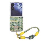 For Xiaomi Mix Flip Illusory Color Weaving Texture Phone Case with Color Strap(Green)