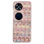 For Huawei Pocket 2 Illusory Color Weaving Texture Phone Case(Pink)