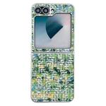 For Samsung Galaxy Z Flip6 Illusory Color Weaving Texture Phone Case(Green)