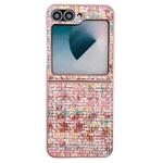 For Samsung Galaxy Z Flip6 Illusory Color Weaving Texture Phone Case(Pink)