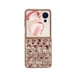 For Honor Magic V Flip Illusory Color Weaving Texture Phone Case(Brown)