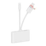 NK-1011TL Pro USB-C / Type-C, 8 Pin, USB to USB-C / Type-C, USB, CF, TF, SD Card Slot Card Reader Adapter(White)