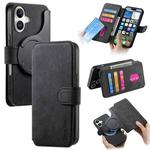 For iPhone 16 CaseNeo MagSafe RFID Anti-theft Retro Leather Phone Case(Black)