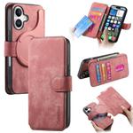For iPhone 16 CaseNeo MagSafe RFID Anti-theft Retro Leather Phone Case(Pink)