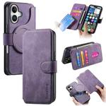 For iPhone 16 CaseNeo MagSafe RFID Anti-theft Retro Leather Phone Case(Purple)
