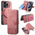 For iPhone 15 Pro CaseNeo MagSafe RFID Anti-theft Retro Leather Phone Case(Pink)