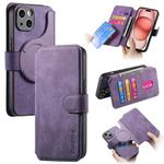 For iPhone 15 Plus CaseNeo MagSafe RFID Anti-theft Retro Leather Phone Case(Purple)