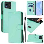 For Asus Zenfone 11 Ultra Skin Feel Solid Color Leather Phone Case with Lanyard(Mint Green)