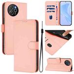 For Blackview Shark 8 / Oscal Tiger 12 Skin Feel Solid Color Leather Phone Case with Lanyard(Pink)