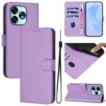 For Umidigi A15 / A15C / A15T Skin Feel Solid Color Leather Phone Case with Lanyard(Lavender Purple)