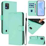 For ZTE Blade A52 Lite Skin Feel Solid Color Leather Phone Case with Lanyard(Mint Green)