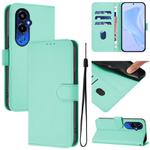 For Tecno Pova 4 Pro Skin Feel Solid Color Leather Phone Case with Lanyard(Mint Green)