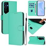 For Tecno Pova Neo 2 Skin Feel Solid Color Leather Phone Case with Lanyard(Green)