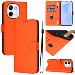 For Tecno Spark 30 5G / Pova 6 Neo 5G Skin Feel Solid Color Leather Phone Case with Lanyard(Orange)
