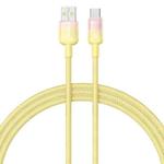 Baseus Discolor Series 100W USB to USB-C / Type-C Fast Charging Cable, Cable Length:1m(Yellow)