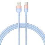 Baseus Discolor Series 100W USB to USB-C / Type-C Fast Charging Cable, Cable Length:1m(Blue)