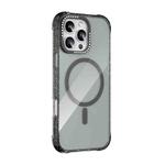 For iPhone 16 Pro Mutural Blink Series Glitter Edge MagSafe Magnetic Phone Case(Black)