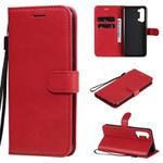 For Oppo Reno3 5G / Find X2 Lite Solid Color Horizontal Flip Protective Leather Case with Holder & Card Slots & Wallet & Photo Frame & Lanyard(Red)