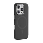 For iPhone 16 Pro Max Mutural Karen Series Liquid Silicone MagSafe Magnetic Phone Case(Black)