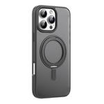 For iPhone 16 Pro Max Mutural Armor Series MagSafe Magnetic Holder Phone Case(Black)