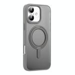 For iPhone 16 Mutural Armor Series MagSafe Magnetic Holder Phone Case(Grey)