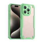 For iPhone 15 Pro Armor Glaze PC Hybrid TPU Phone Case(Green)