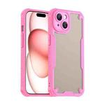 For iPhone 15 Plus Armor Glaze PC Hybrid TPU Phone Case(Pink)