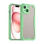 For iPhone 15 Plus Armor Glaze PC Hybrid TPU Phone Case(Green)