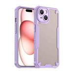 For iPhone 15 Plus Armor Glaze PC Hybrid TPU Phone Case(Purple)