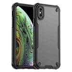 For iPhone X Armor Glaze PC Hybrid TPU Phone Case(Black)