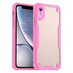 For iPhone XR Armor Glaze PC Hybrid TPU Phone Case(Pink)