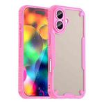 For iPhone 17 Armor Glaze PC Hybrid TPU Phone Case(Pink)