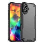 For iPhone 17 Armor Glaze PC Hybrid TPU Phone Case(Black)