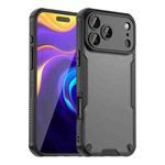 For iPhone 17 Pro Max Armor Glaze PC Hybrid TPU Phone Case(Black)